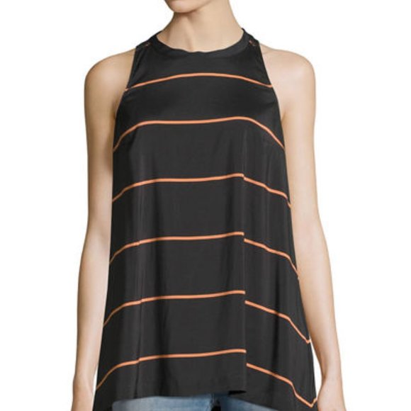 Brunello Cucinelli Tops - NWT Brunello Cucinelli Striped Silk Sleeveless Top